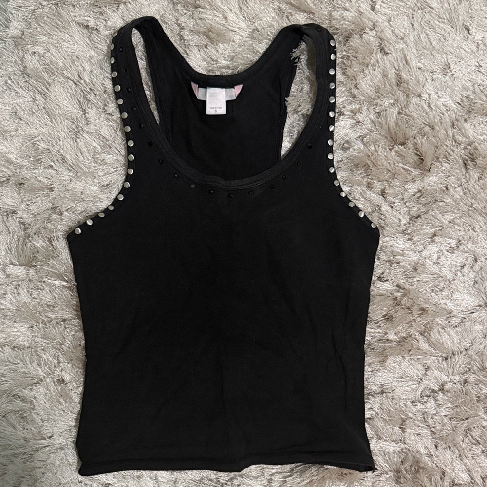 Studded Black Women’s Tank Top